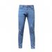Men's Stretch Skinny Jeans With Distressed Frayed Hem, Comfortable Slim Fit Denim Pants_viptrois.com