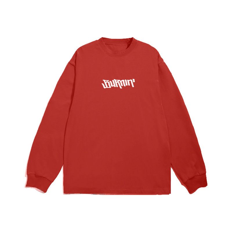 Men's Clothing Pure Cotton Loose Round Neck Long Sleeve All Match Top_viptrois.com