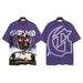 2026 American Fashion High Skull Rock Band Washed Loose Short-sleeve T-shirt Street Print_viptrois.com
