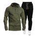 Men's Autumn Winter Two Piece Suit Hooded Fleece Sweatshirt And Sweatpants Casual Loose Fit European Size_viptrois.com