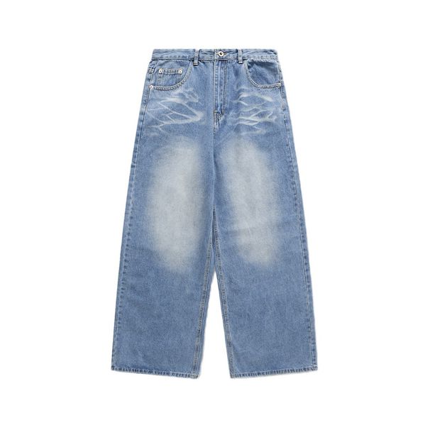 Men's Clothing Design Cat Whisker Jeans Trendy Brand Simple And Versatile Straight Trousers For Men_viptrois.com