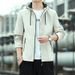 Autumn Hooded Youth Trend, Black Workwear Top, Loose Casual Jacket, Men's Spring And Autumn Styles_viptrois.com