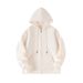 Unisex Fleece-Lined Zip Hoodie - Viral Oversized Open Front Design With Drop Shoulder & Kangaroo Pockets_viptrois.com