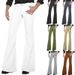 Men's Slim Fit Stretch Flared Pants – High Elasticity Polyester Blend, Urban Casual Trousers (S-XXXL, Solid Colors)_viptrois.com