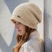 Women's Hats New Winter Knitted Wool Hat For Women Warm Large Head Circumference Fashionable All Match Winter Pile Hat_viptrois.com