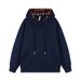 Varsity Plaid Zip-Up Hoodie – Oversized Unisex Jacket With Contrast Panels & Retro College Aesthetic (S-XXXL, Drop Shoulder)_viptrois.com