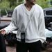 Men's Clothing Slim Fit V-Neck Knit Sweater, Lightweight Cotton Blend Pullover, Casual Winter Wear For Business & Daily Outfits (Multiple Colors)_viptrois.com