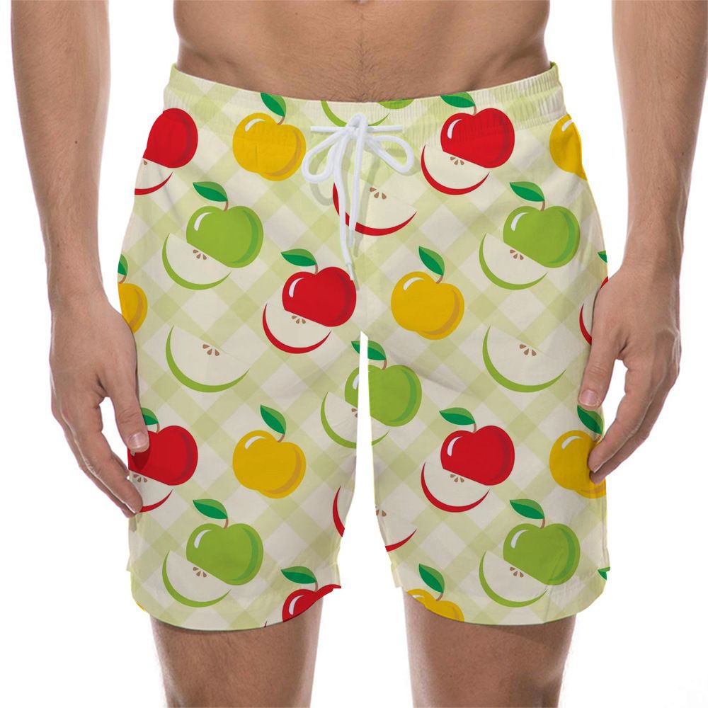 Men's Clothing 3D Printing Summer Men's Fashion Hawaiian Beach Pants Fruit Series Loose Casual Shorts_viptrois.com