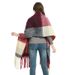 Unisex Autumn and winter circle sand coarse tassels large grid horizontal plaid scarf shawl collar_viptrois.com