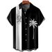 3D coconut tree printed Hawaiian short sleeved for summer men's oversized vacation beach shirt_viptrois.com