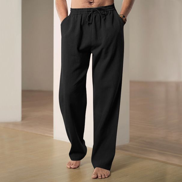 Men's Clothing Spring And Summer New Men's Hip Hop Breathable Linen Loose Casual Sports Pants_viptrois.com