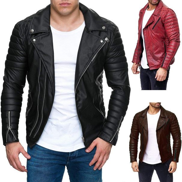 Loom 2020 Autumn Winter New European And American Men's Parka Motorcycle Leather Jacket Youth Coat Wholesale_viptrois.com