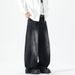American Retro New Curved Knife Jeans, Semi Elastic Waist, Loose Fit, Wide Leg, High Street Denim Pants_viptrois.com
