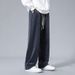 Men's Clothing Spring And Autumn Corduroy Men's Sweatpants Drape Casual Pants Printed Checkerboard Men's Straight Pants All Match Loose Style_viptrois.com