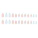Nails Art Sweet And Greasy Blue Green Round Head False Nails Spring And Summer Fresh Light Luxury Wearable Nail Pieces_viptrois.com