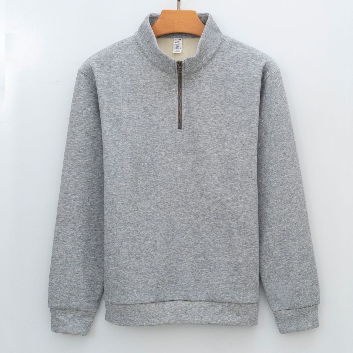 K Velvet Half Zip Hoodie, Loose Sweater, Long Sleeved, No Perm, Warm Men's Clothing_viptrois.com