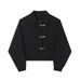 Dark Style Niche Color-Block Patchwork Jacket For Men With Metal Buckle Design, Korean Version, High-End Feel, Cool_viptrois.com
