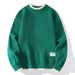 Men's Clothing Round Neck Sweater Lazy Style Hand Knitted Bottoming Shirt Youth Trend Fake Two Piece Inner Sweater_viptrois.com