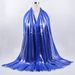 Muslim headscarf Cotton Gold Silk Scarf Women's Monochrome Tassel Silk Scarf Muslim Headscarf_viptrois.com