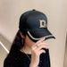 Women's Hats Double D Letter Baseball Cap Summer Fresh Rhinestone DIY Sunshade Duckbill Cap_viptrois.com