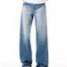 Men's Clothing Light Blue Washed Jeans Men's Cleanfit Design Wide Leg Straight Loose Long Pants_viptrois.com