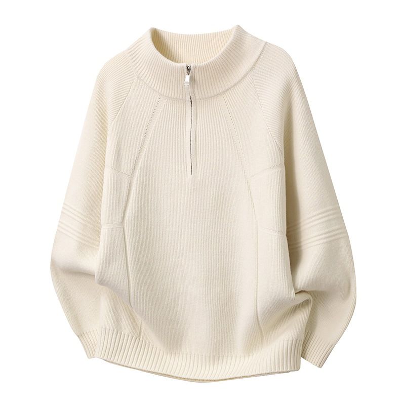 Knitted Sweater Autumn New Fashion Zipper Neck Sweater Men_viptrois.com