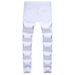 REPPUNK Men's Slim Fit Stretch Skinny Jeans - Pure Black High Street Fashion Cotton Blend Trousers For Teenagers & Young Adults_viptrois.com