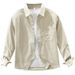 New Workwear Long Sleeved Shirt For Men, Fashionable And Versatile, Artistic And Casual Loose Top_viptrois.com