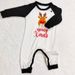 Christmas Fawn letter plaid Christmas family print home dress pajamas_viptrois.com