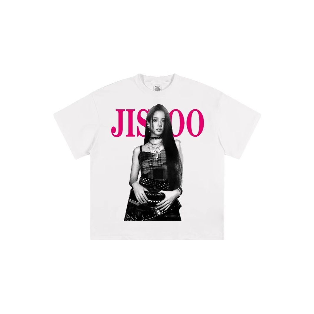 Oversize Cotton T-Shirt For Women & Men, Y2k Graphic Print Crewneck Tee, Heavyweight 250g Casual Streetwear Top_viptrois.com