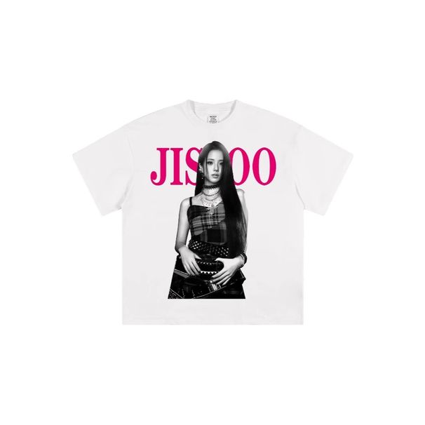 Oversize Cotton T-Shirt For Women & Men, Y2k Graphic Print Crewneck Tee, Heavyweight 250g Casual Streetwear Top_viptrois.com