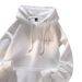 Vintage American-Style Hooded Fleece Sweatshirt – Oversized Unisex Pullover With Letter Print (Multiple Colors & Sizes)_viptrois.com