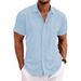 Men's 3D Printed Pocketless Printed Collared Button up Shirt Summer New Style Casual Long Sleeve Clothing_viptrois.com