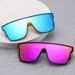 Counter Large Frame Colorful Unisex Real Film One-piece Outdoor Cycling Sunglasses UV Protection_viptrois.com