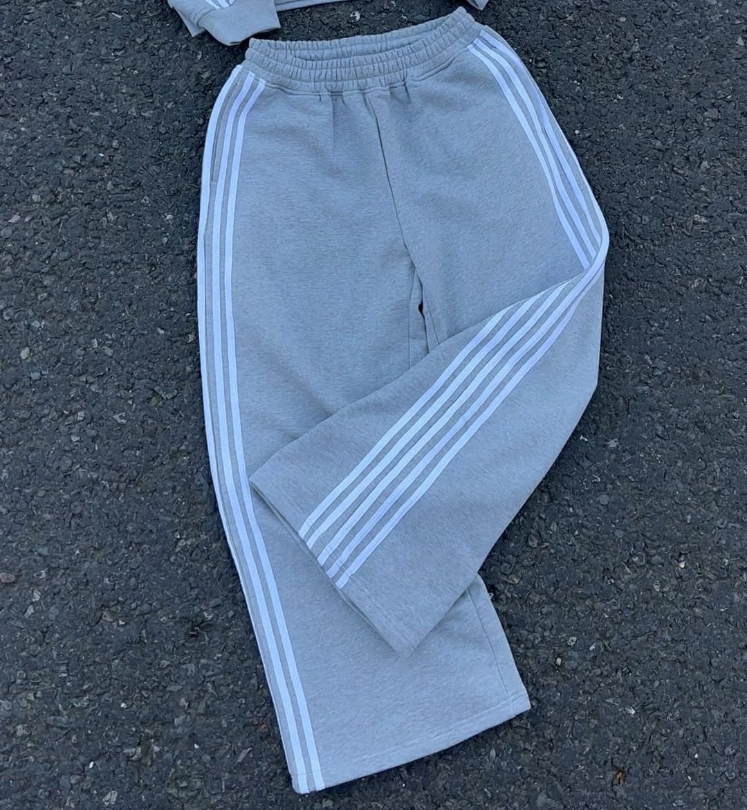 Hip-hop Trendy Brand HCW Striped Embroidered Zipper Hooded Sweater Sweatpants Two-piece Casual Suit_viptrois.com