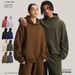 Pure ARTIE Clothing|2025 New Fleece-Lined Thickened Warm Trendy Brand Hooded Men's Loose Fit Sports Casual Couple Set_viptrois.com