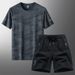 Men's Clothing Camouflage Casual Sports Suit Men's Summer Thin Quick Drying Clothes Gym Loose T Shirt Running Short Sleeved Shorts Training_viptrois.com