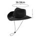 Windproof Wide Brim Straw Hat - Adjustable Rope Belt Sun Protection Hat For Beach Travel_viptrois.com