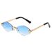 WILD ELEGANCE - Leopard-Accent Frameless Sunglasses (Diamond-Shaped Lenses, Fashion Sunglasses,Hot Seller)_viptrois.com