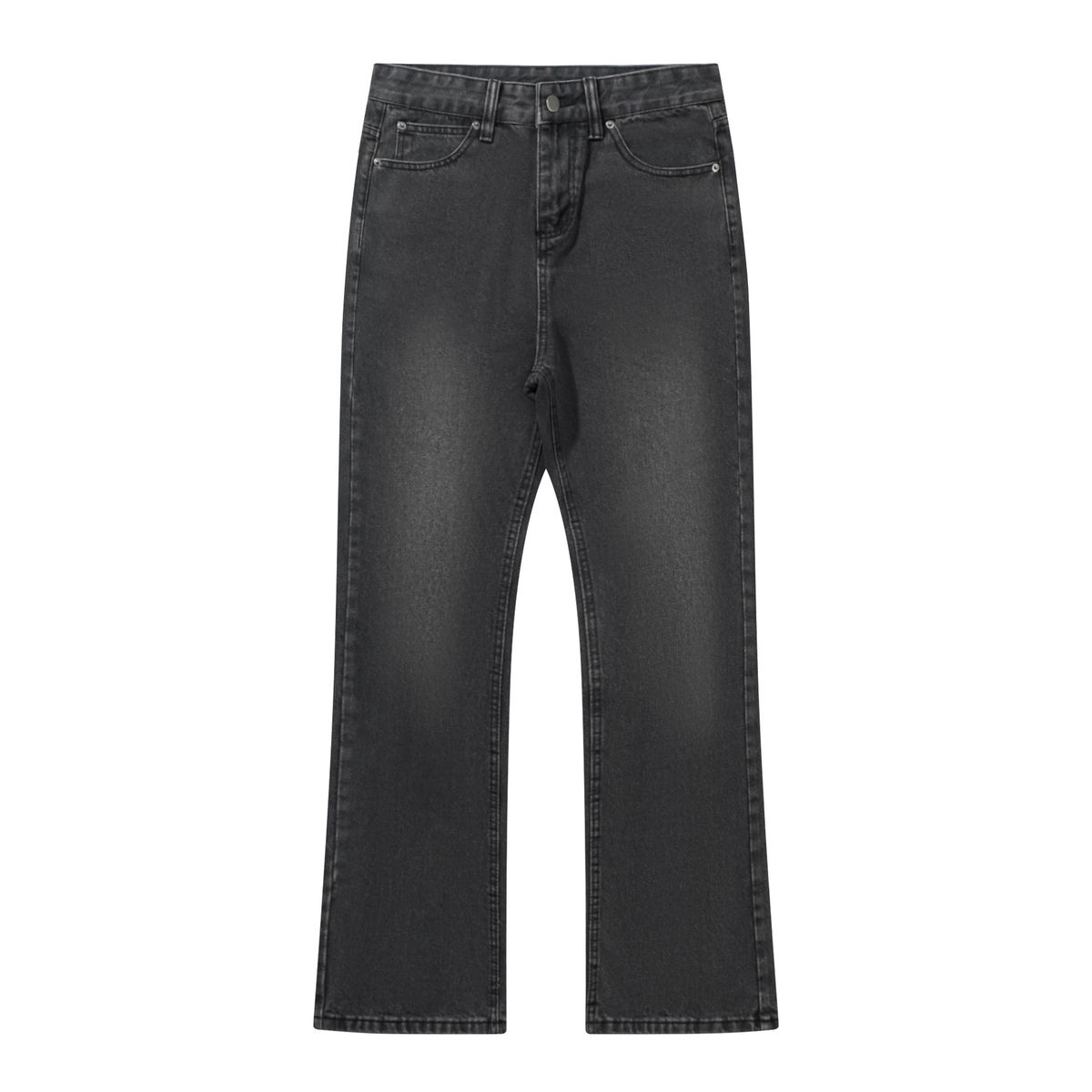 Men's Clothing Washed Distressed Grey Straight Leg Casual Versatile Fashion Simple Flared Jeans_viptrois.com