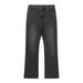 Men's Clothing Washed Distressed Grey Straight Leg Casual Versatile Fashion Simple Flared Jeans_viptrois.com