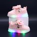 Spring And Autumn New Breathable Bowknot Hot Diamond Running Shoes Princess Style 1 6 Years Old Luminous Shoes_viptrois.com