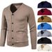Men's Slim Fit V-Neck Cardigan – Lightweight Knit Sweater For Layering & Smart Casual Wear_viptrois.com