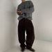 Cross-Border MYQ Knitted Men's Autumn Korean Version Trendy Lazy Style Pullover Sweater Loose Round Neck Top Gray_viptrois.com