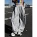 Men's Clothing Korean Style Retro Niche Casual Pants For Women, New Loose Sports Sweatpants, Wide Leg Versatile Long Pants_viptrois.com