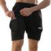 Men’s Clothing Fashion Brand Lined Two Piece Sports Shorts Men's Running Three Quarter Pants Casual Breathable Gym Workout Shorts_viptrois.com