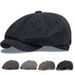 Painter Men Ins Octagonal Autumn Spring Woolen Beret Hat_viptrois.com