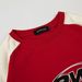 American sports splicing short-sleeved T-shirt men's summer loose cotton half-sleeved ins street trendy letter five-sleeve T-shirt_viptrois.com
