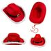 Christmas Women's Hats New Style Big Red Gold Metal Buckle Cowboy Hat Men And Women Holiday Celebration Decoration Hat_viptrois.com