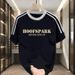 American Streetwear Brand Print Short Sleeved T-Shirts for Men Popular Couple Tops Cotton Three Prong Casual Wear_viptrois.com
